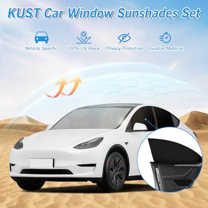 Windshield Sun Shade Umbrella for Tesla Model Y 2020 2021 2022 2023 2024 (5 Count)