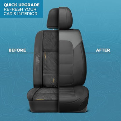 Curated Slate Ridge Leather Seat Covers for Cars & SUVs