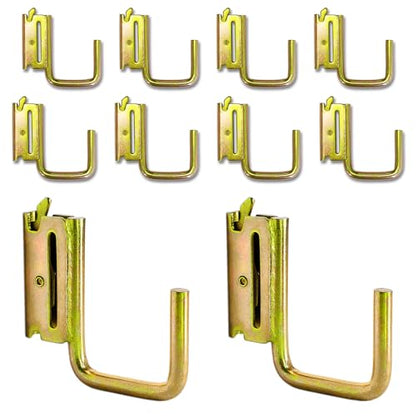 10-Pack 2-Inch J Hooks for E-Track and X-Track Rails (10 Count)