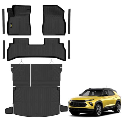 Floor Mats & Cargo Mat & Backrest Mat for Chevy Trailblazer FWD 2021 (160 Ounce)
