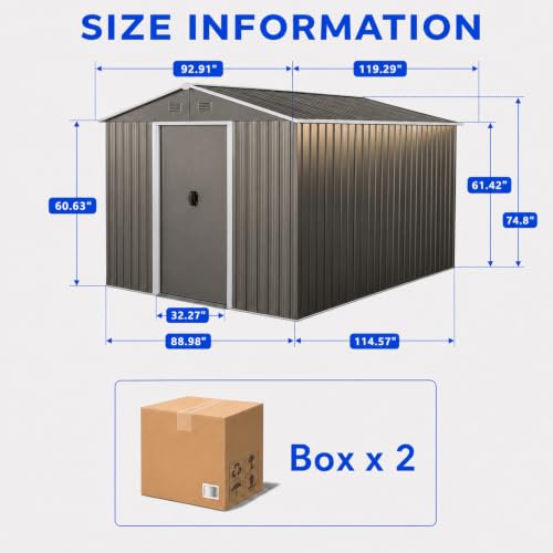 8x10 FT Outdoor Storage Shed