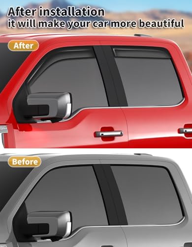 Window Rain Guards for Ford F150 2015 (4 Count)