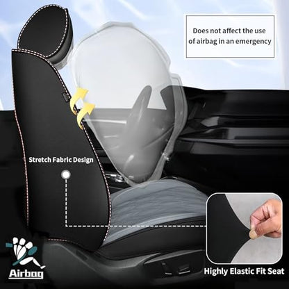 Front Waterproof Leather Seat Covers for Subaru Forester 2007