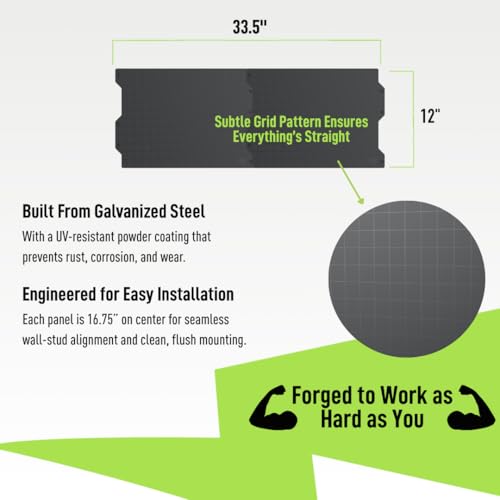 2 Pack Steel Wall Panels 16.75 x 12 in