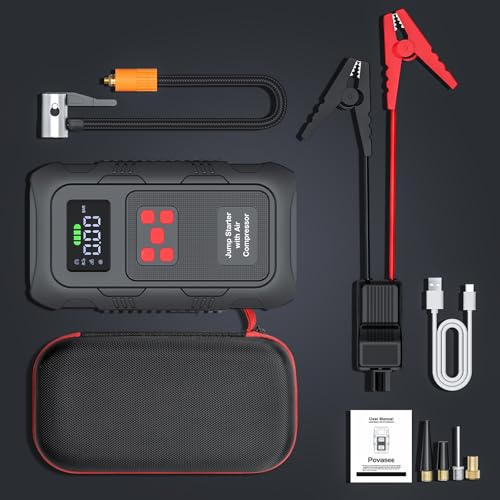 6000A Jump Starter with Air Compressor