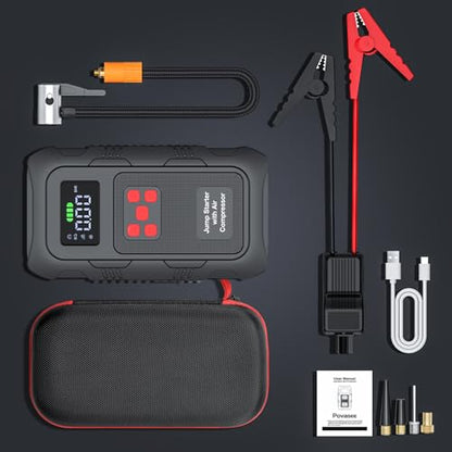 6000A Jump Starter with Air Compressor