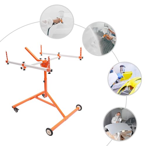 Automotive Rotating Painting Stand Multifunction Freestanding Paint Holder with Wheels for Painting Or Repairing Light Sheet Metal