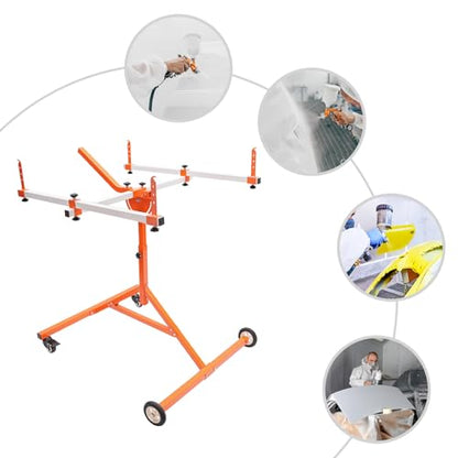 Automotive Rotating Painting Stand Multifunction Freestanding Paint Holder with Wheels for Painting Or Repairing Light Sheet Metal
