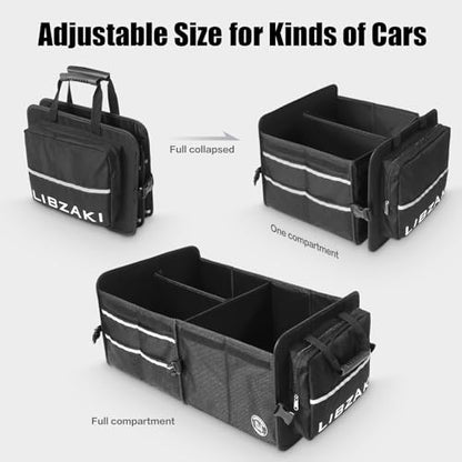 LIBZAKI Car Trunk Storage Organizer