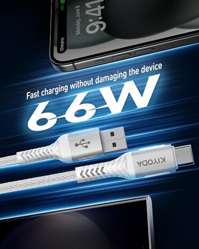 USB A to USB C Cable Fast Charging 66W (2 Count)