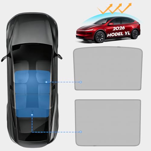 Non Sag Roof Sunshades for Tesla Model YL 2026