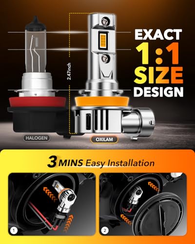 H11 Fog Bulbs Yellow Light (2 Count)
