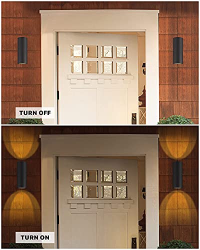 Cylinder Outdoor Wall Sconce Lights (4 Count)
