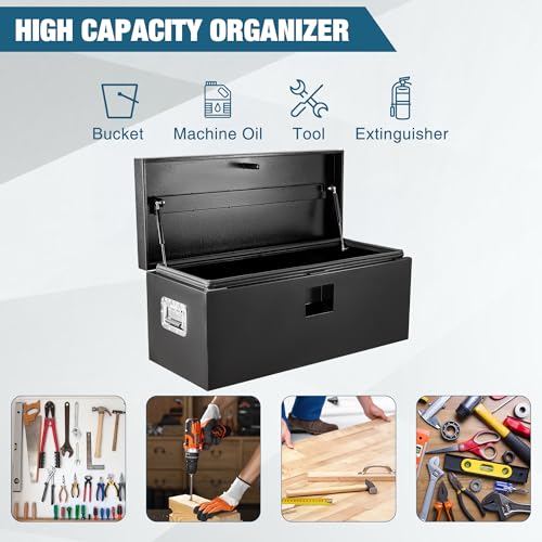 Black Steel Truck Bed Tool Box
