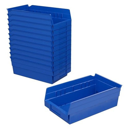 30130 Heavy Duty Plastic Shelf Bins (12 Count)