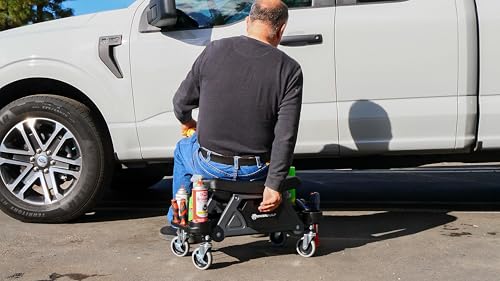 Heavy Duty Utility Rolling Seat Upgraded with Padding