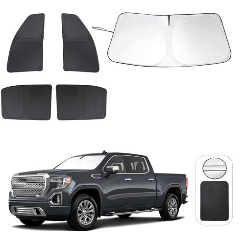 Window Shades for GMC Sierra 1500 2500 3500 (5 Count)