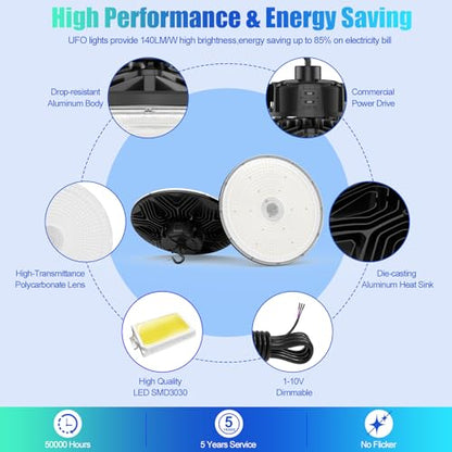 UFO LED Low Bay Light 4000K 80W 100W 150W 21