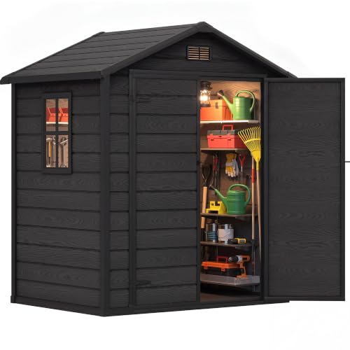 6X5FT Resin Storage Shed with Reinforced Floor