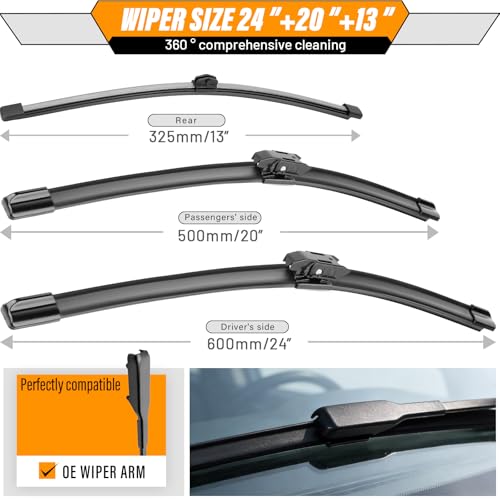 Windshield Wiper Blade Replacement for BMW X2 2018
