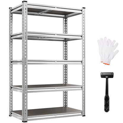 Galvanized Garage Shelving with PP Boards for Pantry Office Garage (2 Count)