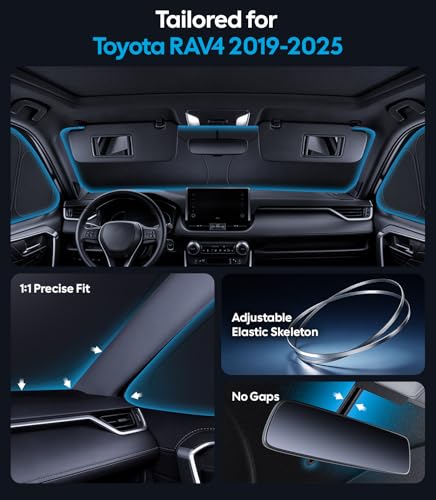 2026 8PC Full Set Window Sunshade for Toyota RAV4 2019 (8 Count)