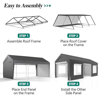 12' x 20' Heavy Duty Carport