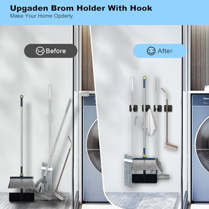 4 Pack Broom Holder Wall Mount (4 Count)