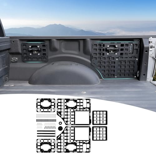 Side Truck Bed Molle Panel Rack System Compatible with 2015