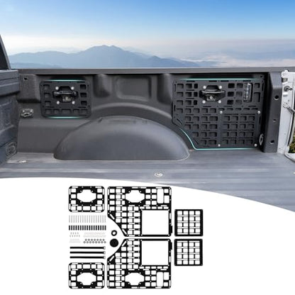 Side Truck Bed Molle Panel Rack System Compatible with 2015