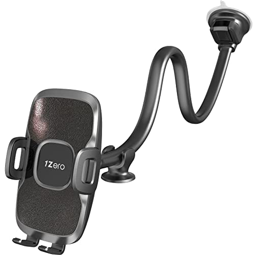 Solid Car Truck Phone Mount Holder Black with 14" Gooseneck Long Arm