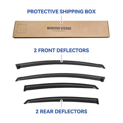 Window Visors Rain Guards for 2011 2012 2013 2014 Hyundai Sonata