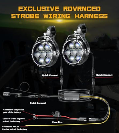 4.5 Inch Motorcycle Auxiliary LED Fog Light (2 Count)