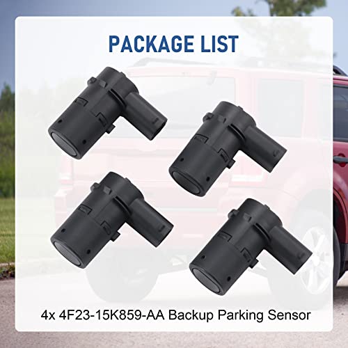 New Set of 4 Pcs Bumper Backup Parking Sensor Replacement for 4F23 (4 Count)
