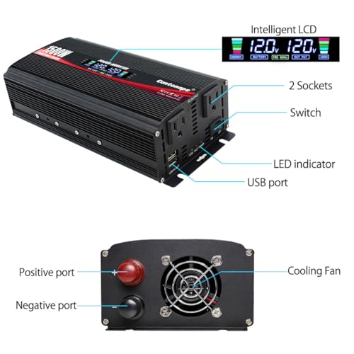 1500W Power Inverter 12V to 110V