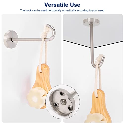 Coat Hooks Wall Mount Hooks for Hanging Hat Hurse Robe (6 Count)