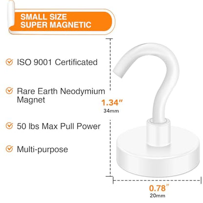 Magnetic Hooks 50LB+ Heavy Duty Magnet Hook for Cruise Cabins