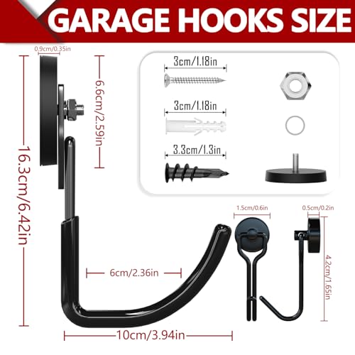 Heavy Duty Magnetic Hooks (2 Count)