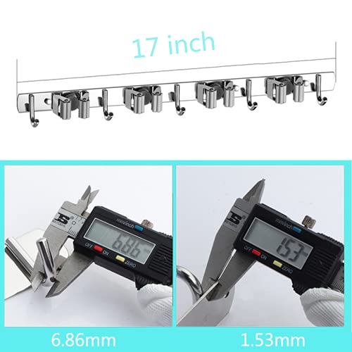 Broom Mop Holder Wall Mount Tool Hanger Organizer