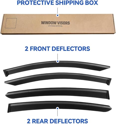 Window Visors Rain Guards for 2016 (4 Count)
