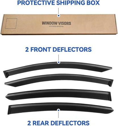 Window Visors Rain Guards for 2016 (4 Count)