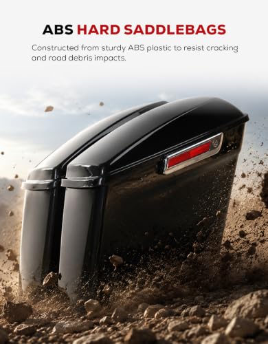 Motorcycle 5" Stretched Saddlebags Fit For Harley Touring 2014 (2 Count)