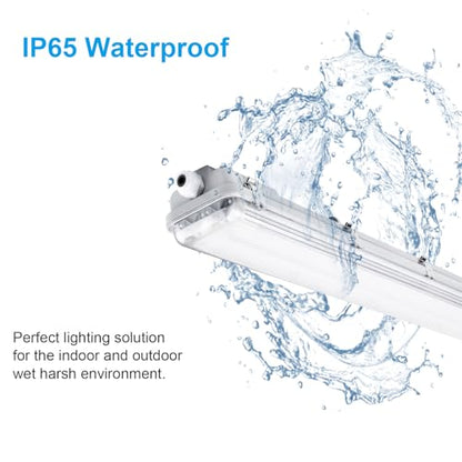 4FT Vapor Tight LED Light Fixture 4200LM 48W (4 Count)