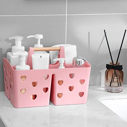 Portable Shower Caddy Plastic Shower Basket Organizer with Handle