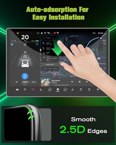 2Pack) 16" QHD Tempered Glass 16 Inch Tesla Screen Protector for Refreshed Premium/Performance Touchscreen 16"&8" Rear Screen for 2026 Tesla Model Y Juniper Accessories [Ultra HD Clear & 9H Hardness]