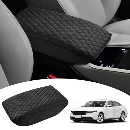 Center Console Cover for Honda Accord 2026 2025 2024 2023 Armrest Cover Cushion Pad for Honda Accord Accessories Middle Console Cover Armrest Protector Console Lids PU Leather Anti