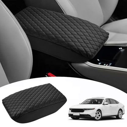Center Console Cover for Honda Accord 2026 2025 2024 2023 Armrest Cover Cushion Pad for Honda Accord Accessories Middle Console Cover Armrest Protector Console Lids PU Leather Anti