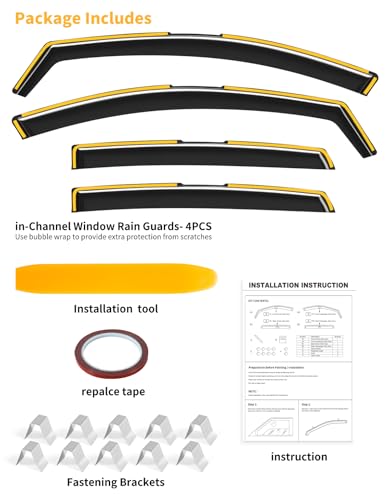 Window Visors Rain Guards for Chevy Malibu 2016