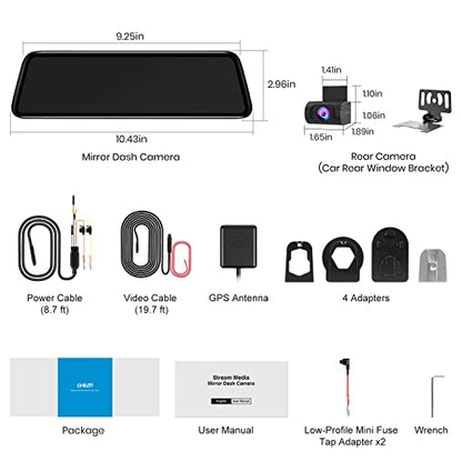 V5PRO 1080P 9.35'' OEM Rear View Mirror Camera