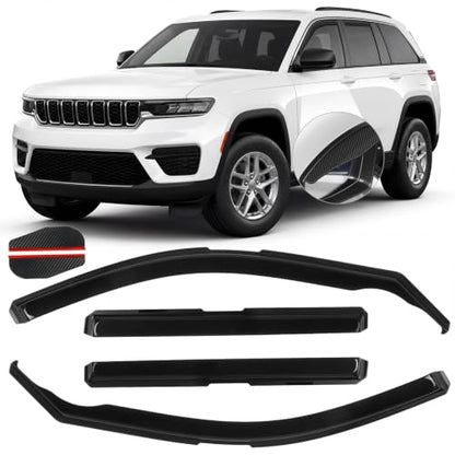 4PCS in Channel Window Rain Guards for 2021 (4 Count)